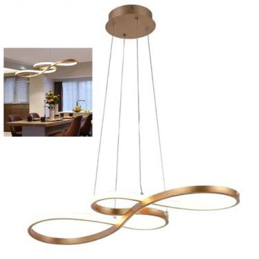 Imagem de Lustre Arco Infinito LED 3 em 1 Pendente Iluminaçao Hall de Entrada Re