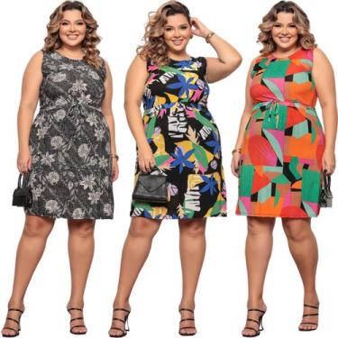 Imagem de Vestido Feminino Plus Size Confortável Versátil 42-48 - Felicity, Esta