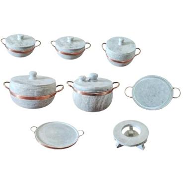 Imagem de Jogo de Panelas de Pedra Sabão, 8 Peças