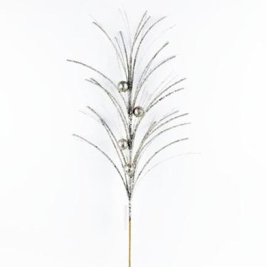 Imagem de Galho decorativo natalino com bolinhas - 73cm - Tok da Casa