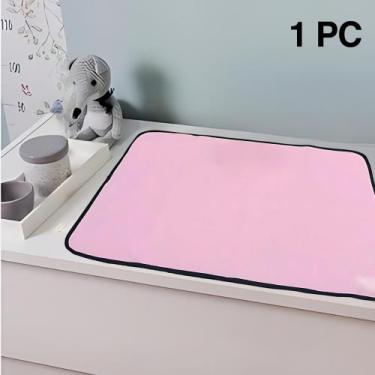 Imagem de 1 Protetor de Colchão 100x70 Absorvente Lavável Rosa para Desfralde - 