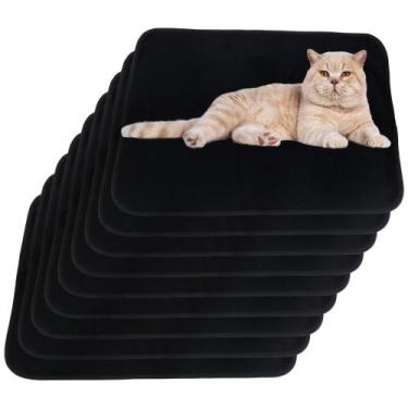 Imagem de 9 Caminhas para Cães e Gatos Dobrável 200 Lavagens 70x50 Preto Antipul