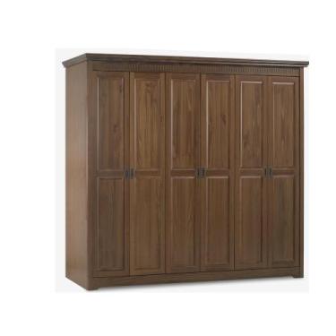 Imagem de Armário Moscou 6 Portas 3 Gavetas Madeira Maciça Weihermann, Capuccino