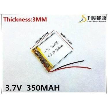 Imagem de Bateria 3,7v 350mah  3mm X 30mm X 35mm Mp3 Mp4 - bgb