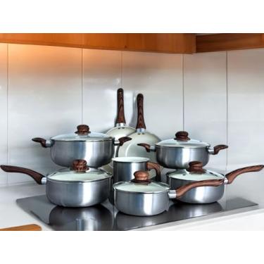 Imagem de Jogo de Panelas Antiaderente 8 Peças Revestimento Cerâmico