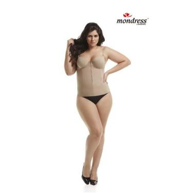 Imagem de Modelador Body Barbatanas Cintura Barriga Plus Size Modeladora C/ Bojo