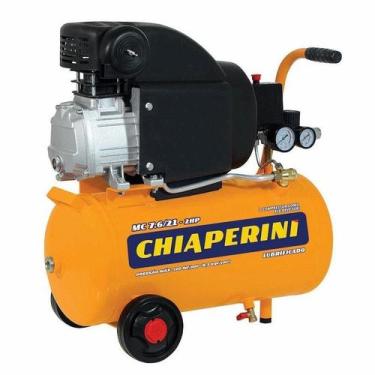 Imagem de Motocompressor De Ar 2HP MC 7.6 21L 127V Chiaperini Amarelo, MC 7.6/21