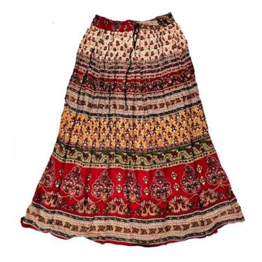 Imagem de Saia Indiana Maia Cigana Rodada Longa Vários Modelos E Cores - Bali, D