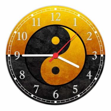 Imagem de Relógio De Parede Budismo Buda Yin Yang Religiosidade Decoração Salas 