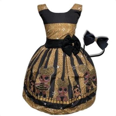 Imagem de Vestido Temático Lol Queen Bee - Pequenos Encantos Baby, Preto, M 4/5 