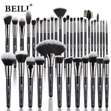 Imagem de Kit Pincéis De Maquiagem BEILI 38 Pçs Profissional - ElaShopp