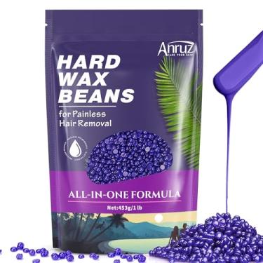 Imagem de Anruz Contas duras de cera de lavanda (5 kg) – Depilação profissional para biquíni brasileiro, pernas, axilas, peito – depilação doméstica para qualquer aquecedor