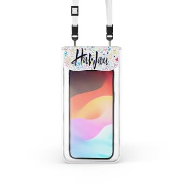 Imagem de C&K GLOBAL Bolsa de telefone IP68 à prova d'água com cordão destacável - capa universal seca para iPhone 15 14 13 12 11 Pro Max Plus XS XR X, Galaxy S24 S23 S22, Pixel - designs inspirados nas férias