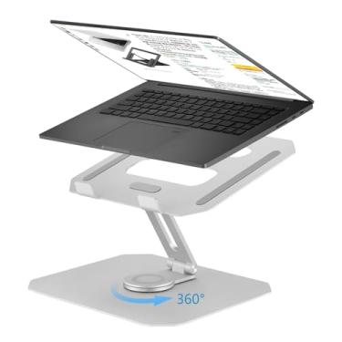 Imagem de Suporte ajustável para laptop, suporte de alumínio para mesa, suporte ergonômico para notebook para MacBook Air Pro, Dell XPS, HP (10-17,3 polegadas)