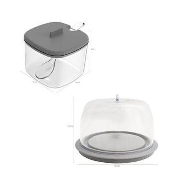 Imagem de Conjunto Porta Queijo queijeira Minas ou Ricota E Açucareiro 450ml F61