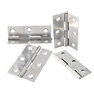 Imagem de Adyoney 20 peças dobradiças planas de aço inoxidável 304 6,3 cm dobradiça de porta e janela dobradiça de porta de armário dobradiça de gaveta dobradiça, tamanho 55 x 34 x 4,4 mm (2,17 x 1,34 x 0,17
