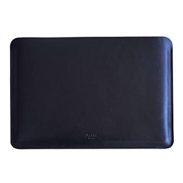 Imagem de Capa de couro para MacBook Air/Pro de 13 polegadas 2016-2026 M1 M2 M3 M4 (Horizontal, preto)