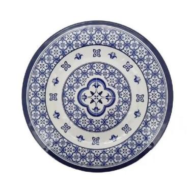 Imagem de Jogo com 4 Pratos Mimo MP27E Melamina Azul - Mimo Style