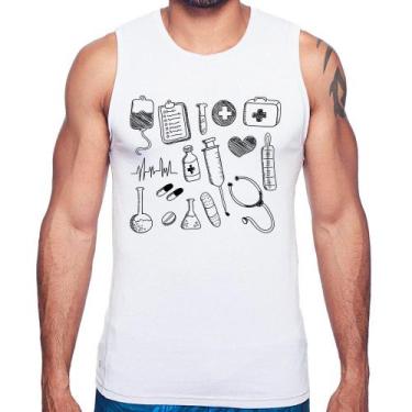 Imagem de Regata Medicina Elementos - Foca na Moda, Branco, GGG