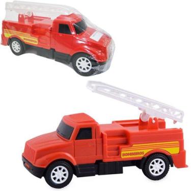 Imagem de Caminhao bombeiro roda livre 18cm - DIVERPLAS