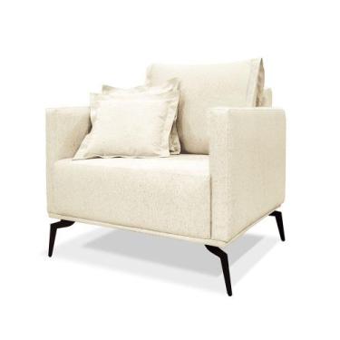 Imagem de Poltrona Decorativa Estofada Sala Quarto Escritório Leitura Decorada N