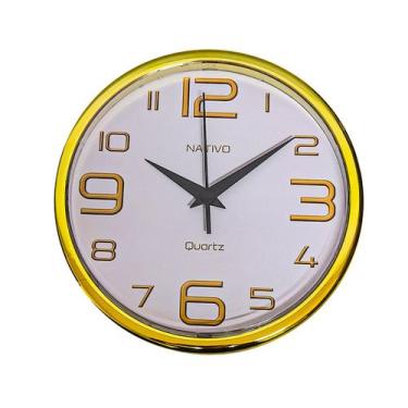 Imagem de Relogio De Parede De Cozinha Gold Big - 80512-4 - Nativo