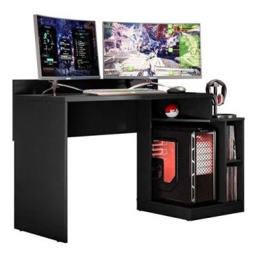 Imagem de Escrivaninha Gamer Play Trader Mdp De 1.36m X 0.86m X 0.56m - Moveis A
