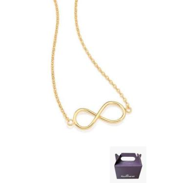 Imagem de Colar Infinito Folheada A Ouro 18k 532388 Rommanel, Dourado, 50