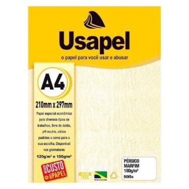 Imagem de Papel persico a4 180g c/ 50 folhas marfim - usapel