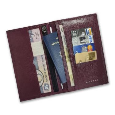 Imagem de Carteira Porta Passaporte Couro RFID Blocking 19-R Personalizado Raffa