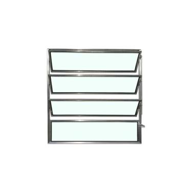 Imagem de Vitro Basculante Alumínio Brilhante 1 Seção 80 X 80 Linha Esmeralda Br