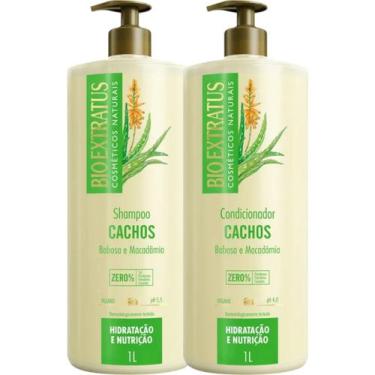 Imagem de Kit Cachos 1 Shampoo 1 Condicionador 1L Bio Extratus - BIOEXTRATUS