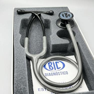Imagem de Estetoscópio Bic Eternity III Cinza Black ES1526 - Excelente Ausculta - Garantia de 5 anos