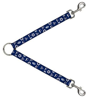 Imagem de Buckle-Down Divisor de correia DLS-W31015-W - Símbolos judaicos - 4 azul/branco, 3,81 cm W-30 L