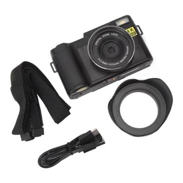 Imagem de Câmera Digital Portátil 48MP 4K HD Com Foco Automático e Beleza para Vlogging para Iniciantes Material ABS (Preto)