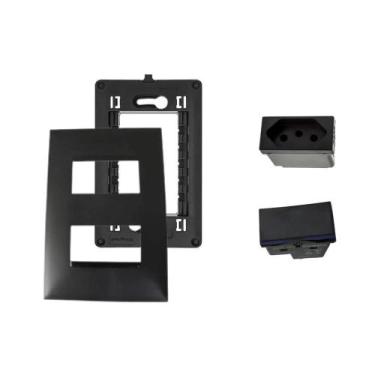 Imagem de Kit Conjunto 4x2 Tomada 20A Interruptor Intermed Pial Plus+ - Legrand