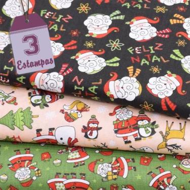 Imagem de Kit de Tecido Jingle Bells (50x150) 3 Estampas - CÍRCULO