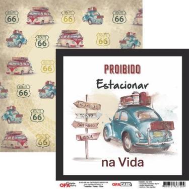 Imagem de Papel para Scrapbook OPACARD 15 x 15 cm - Viagem 2 - 2772 - Opa Criand