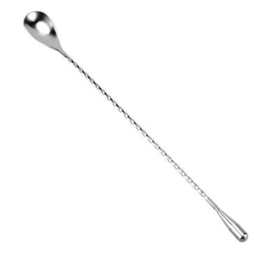 Imagem de Colher Bailarina Espiral de Aço Inox P/ Drinks 30cm - GENERIC