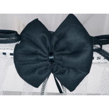 Imagem de Mosquiteiro Berço Americano 1.50 X 1.30 Tule Branco Laço Decorativo - 