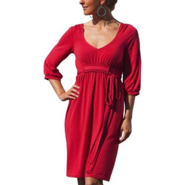 Imagem de CARVE Vestido feminino de inverno Paris (framboesa, grande)