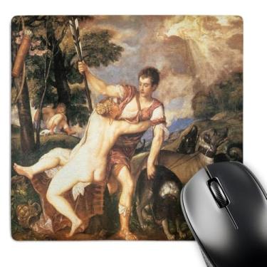 Imagem de 3dRose Mousepad Venus & Adonis por Titian (Tiziano Vecellio), 20 cm x 20 cm (mp_127116_1)