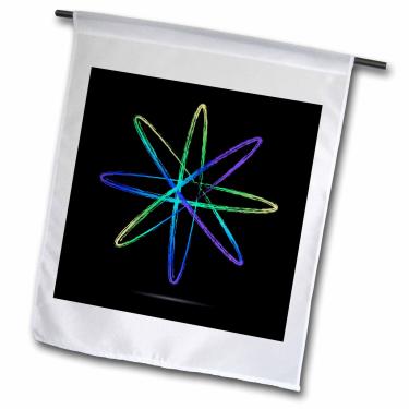 Imagem de 3dRose fl_111551_1 Bandeira de jardim de átomo psicodélico, 30 x 45 cm