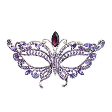 Imagem de Miallo - Máscara de Baile de Strass, Fantasia Feminina para Casamento, Halloween, Carnaval