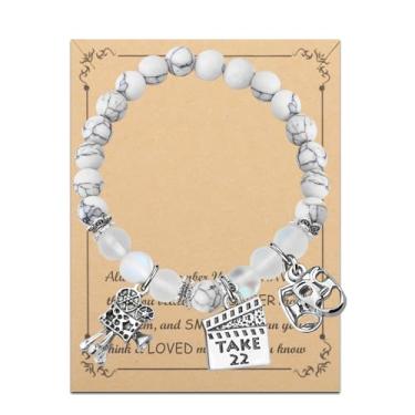 Imagem de FUSTMW Presentes de teatro de teatro presentes para amantes de teatro, drama, comédia, tragédia, máscaras, joias, teatro, estudante, atriz, presentes, Large, Pedra, nagem