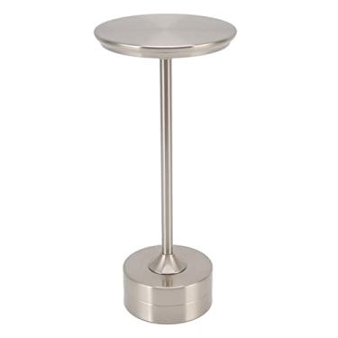 Imagem de Abajur de Mesa Sem Fio LED Abajur de Cabeceira Recarregável Com 3 Níveis de Brilho para Uso Portátil (Prata)