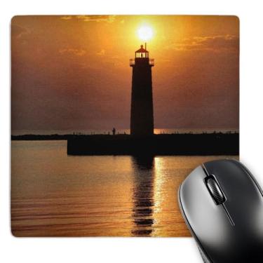 Imagem de 3drose MI, Muskegon Lighthouse On Lake Michigan - US23 RER0002 - RIC Ergenbright - Mouse Pad
