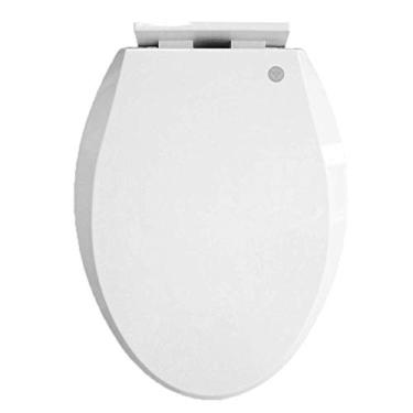 Imagem de Assento sanitário universal em forma de v, silencioso, fácil de instalar, tampa de vaso sanitário montada na parte superior com dois kits de encaixe, branco-450 * 350mm