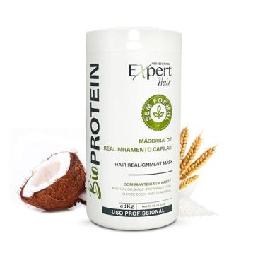 Imagem de Expert Hair Bio Protein B-tox Hair Treatment - Alisamento sem formaldeído, queratina antifrizz com queratina orgânica para cabelos lisos, 1 kg