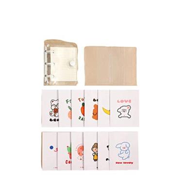 Imagem de Lindo caderno transparente de folhas soltas, criativo, portátil, livro de mão, 3 anéis, fichário kawaii, material escolar, papelaria